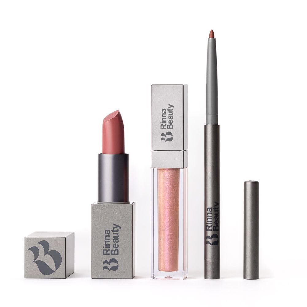 Rinna Beauty All-in-One Lip Kit with Lipstick, Gloss and Liner