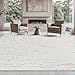 Beverly Rug Micro Loop Area Rug White/Gray 5x7 Abstract Modern Luxury Brushstroke Durable Soft Indoor Rugs for Living Dining Room Office Stain Resistant Non Shedding Casual Indoor Carpet 5 x 7
