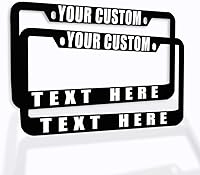 Vista 8 de Speedy Pros Divertido marco de zinc para placa de automóvil personalizable con texto accesorios para matrícula de vehículo