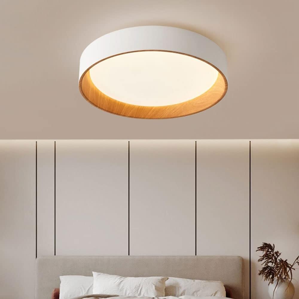 Creative Flush Mount Ceiling Lights Home LED Ceiling Light Acrylic Saving Ceiling LAMP Three-Color Dimming Flat Ceiling Lighting Easy to Install Lighting Fixture for Cloakroom, Corridor(13.7in)
