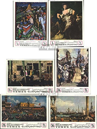 Prophila Collection Yemen (UK) 510B-515B (Completa Edizione) 1968 Venetian Arte (Francobolli per i Collezionisti) Pittura