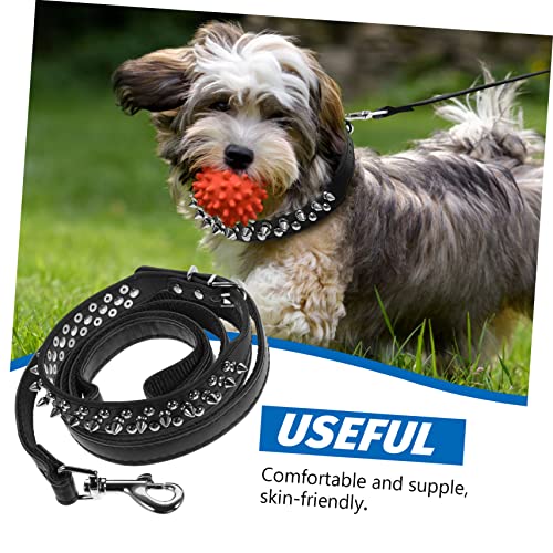 Collier chien cuir punk pour taille petite à moyenne - 5