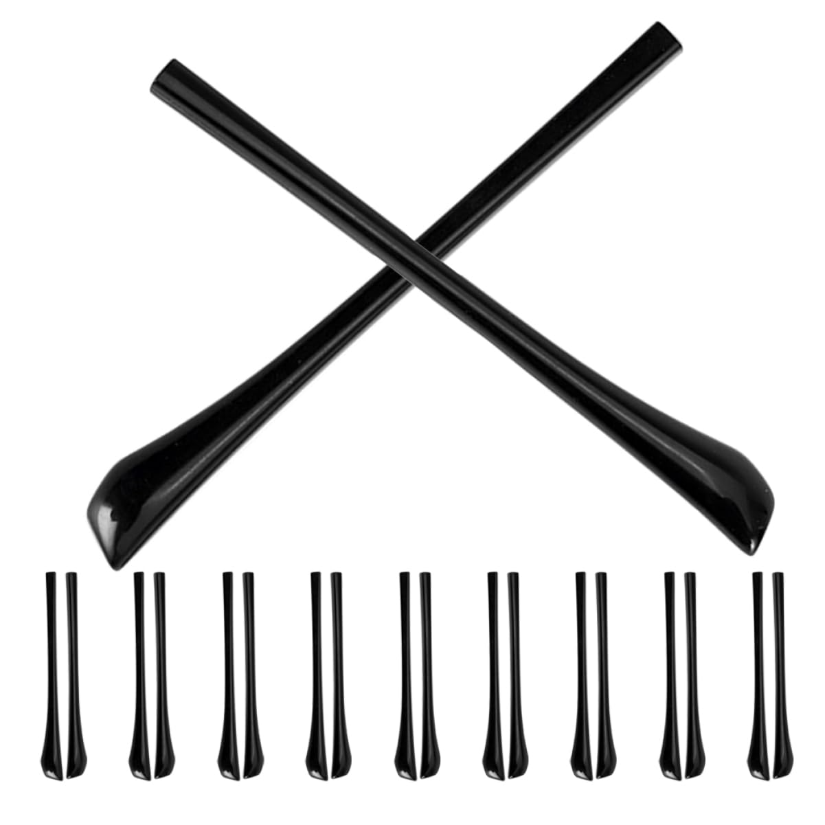 NOLITOY 10 Pairs Ear Pads for Glasses PVC Ear Cushions for Eyeglasses Black Eyeglasses Ear Grippers Glass Retainers