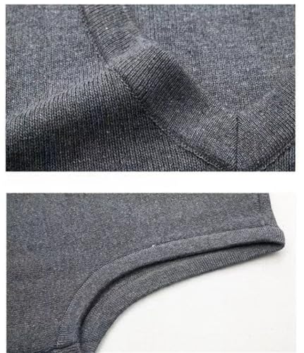 Dcvmvmn Men's Classic Knit Tank Top Solid All-Match Office Business Vest V-Neck Sleeveless Vintage Casual Pullover3
