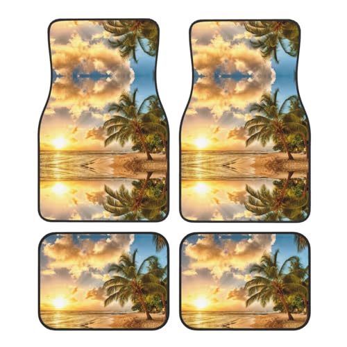 Tapis de voiture palmier hawaïen universels protège moquette auto