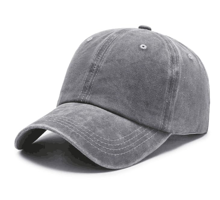 Alexvyan Grey Cotton Men Sun Visor Baseball Cap Adjustable Sport Summer Caps for Golf Tennis Cricket Cycling Running Gym - Sun UV Protection-picture-23