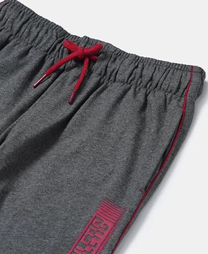 Image of Jockey AB13 Boys Super Combed Cotton Rich Graphic Printed Trackpants with Contrast Side Piping