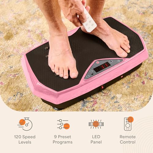 Image of Lifepro HexaPlate Vibration Plate Exercise Machine with Magnetic Acupoints & 9 Presets - Whole Body Vibrating Platform Machine with Resistance Bands - Vibration Plate for Lymphatic Drainage & Home Gym
