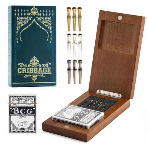 Juego de Mesa Cribbage de Madera con Almacenaje y Pegas miniatura 1