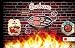 Fototapete Tapete Wallpaper Photo 3D Wandgrill Flamme Backsteinmauer Hotelwerkzeug Hintergrundwand-430Cmx300Cm