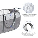 Tear Proof Pop Up Laundry Hampers, with Strong Handles Laundry Hamper, Easy to Carry & Go Up and Down Stairs, Honeycomb Mesh-Breathable, Easy to Collapsible Laundry Basket. (1.5 Loads) - Image 3
