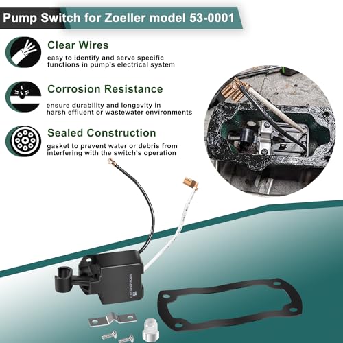 004892 Effluent Pump Switch for Zoeller 53-0001 Pump, Mechanical Switch Assembly with Gasket by Bonbo - Image 3