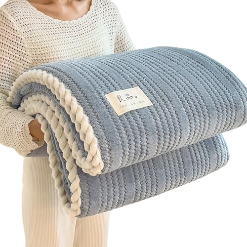 Manta de felpa suave de terciopelo de leche jacquard y franela para sofá, cama, sofá, 120 x 200 cm, 150 x 200 cm