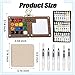 Mini Watercolor Paint Set, Wooden Mini Portable Paint Palette Travel Kit, with Paint, Brush, Sketchbook & Copper Clip, for Beginners, Artists & Painting Enthusiasts (1 set)