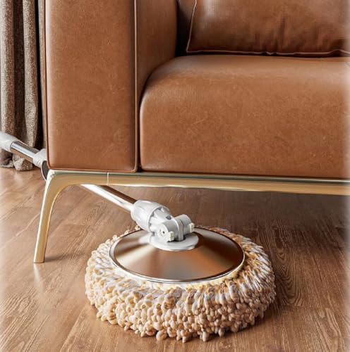JUNYFFF Wischmopp Set Mit Eimer, Wischmopp Mit Auswringfunktion, Wischer Set Mit Putzeimer Und 130Cm Teleskopstiel, Bodenwischer Set Mit 5 Moppköpf,Geeignet Für Alle Arten Von Bodenbelägen – Bild 4