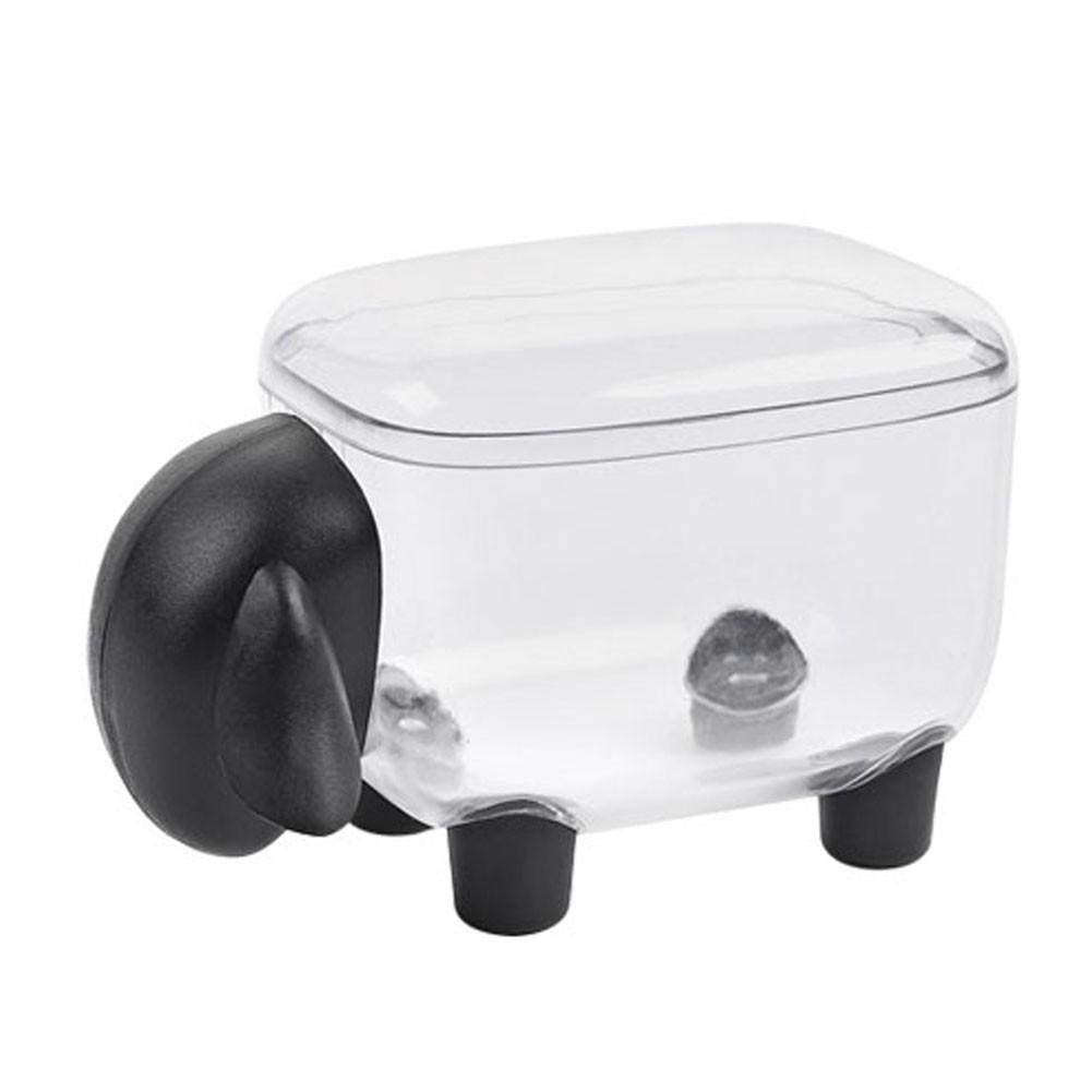 Casecover Sheep Shape Cotton Pads Holder Makeup Organizer, Cosmetics Makeup Cotton Swab Holder Cotton Ball Bathroom Storage, Toothpick Holder