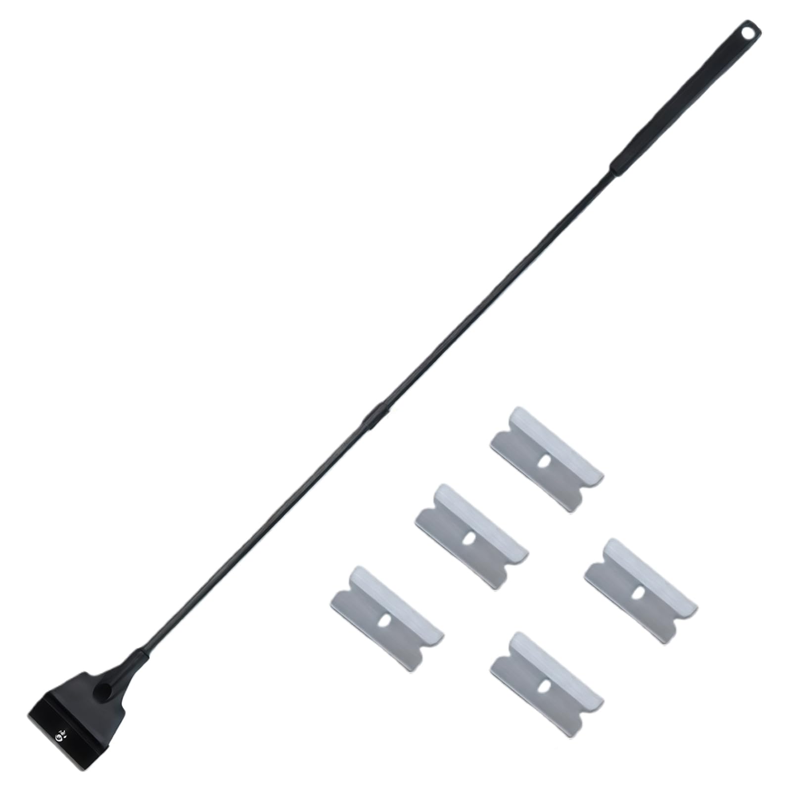 Nolvireth 6PCS Aquarium Detachable Scraper - Stainless Steel Fish Tank Cleaner Tool with 5 Replaceable Blades for Glass Aquarium 65cm