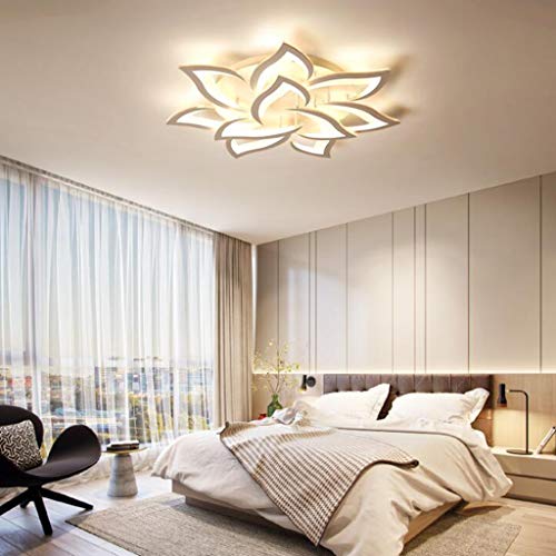 Plafonnier LED moderne en acrylique blanc lustre décoratif de salon chic