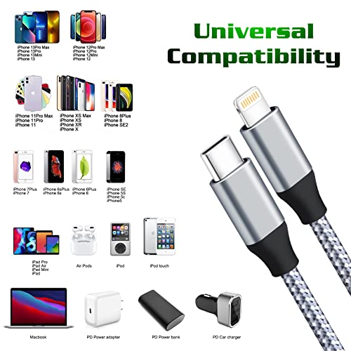 Iphone 14 Charger Cord,Fast Charger Iphone Charging Cable [Apple Mfi Certified] 3Pack 10Ft Quick Usbc To Lightning Cable For Iphone For 14/14 Plus/13 Promax/13/12 Mini/11Pro/Xr/Se,Ipad Pro Air,Airpods #TOP5