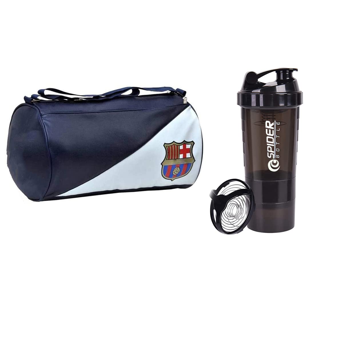 TRUE INDIAN Amazing Comb Gym Duffel Bag with 500 ml Protein Shaker Bottle || Gym Bag, Shaker ll Gym kit for Men and Women (FCB Bag)-picture-44
