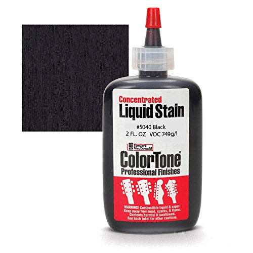 ColorTone Black Concentrated Liquid Stain &ndash; Liquid Color Dye for Guitar & Bass Finishing...