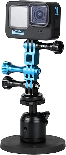 Miniatura 9 de HSU Manillar de bicicleta de aluminio de 0.6 a 1.3 pulgadas y juntas rectas de la misma dirección para Go Pro Hero 111098765 Negro, sesión 54, Hero