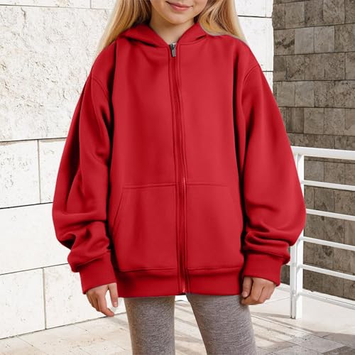 Kids Boys Girls Zip Up Hoodies 2025 Fall Winter Oversized Hoodie Y2k Casual Cute Hooded Sweatshirts Jacket with Pockets3