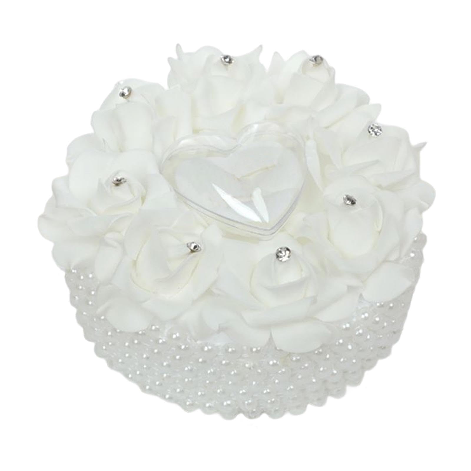 AUYXSSZ Beautiful Wedding Pillow Cushion Box Holder Cake Shape Engaging Elegant Celebrations Or Ceremonies Rings Well. Is Essential To Wedding Or Ceremony.