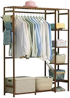 Hilier Modern Minimalist Wooden Clothes Rail Stand (Brown)