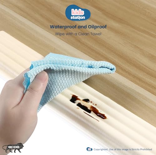 Image of Kids Station Baby Proofing Edge Protector for Kids Safety, Made in India Rubber Edge for Sharp Furniture Edges and Corners, A Baby Safety Product (Edge Guards, 2mtr, W- Shape, Beige)