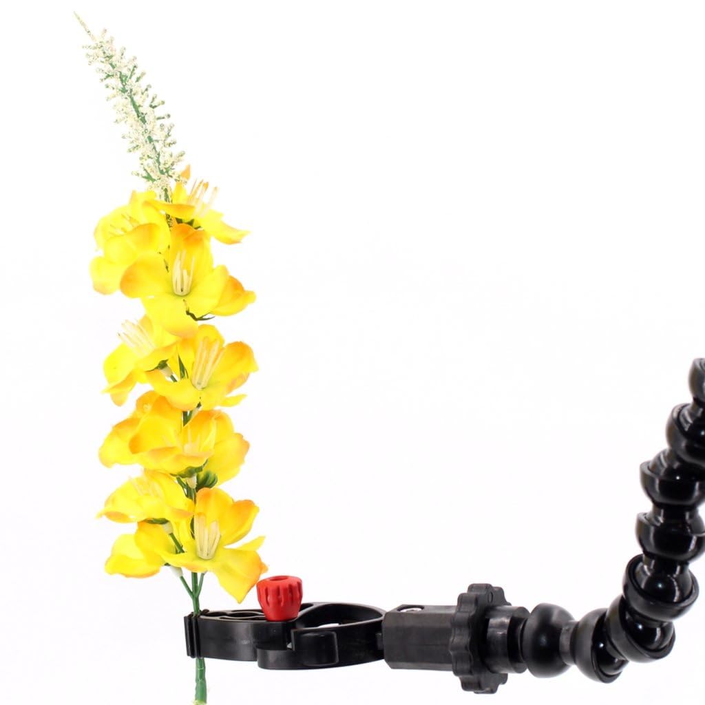Flexibler Arm mit Erdspieß für Makrofotografie Plamp, Schwarz, 1/4-20 UNC, Bodenmontage und Klemmhalterung, für Kamera