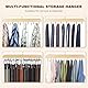 Greyoe Krawattenhalter Pack of 2, Gürtelhalter Kleiderschrank, Schalbügel, Hanging Bag Rack Multifunktionale Gürtel Krawatte Sling Hook Organizer für Krawatten, Schals, Tücher, Schwarz- 14 Hook