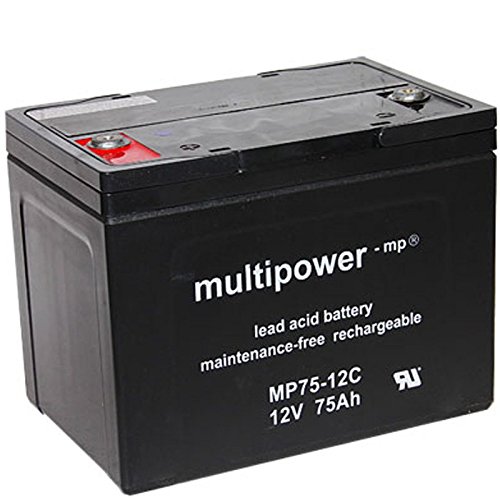 Multipower MP75-12C 12V / 75000mAh cyclische accu lood loodgel accu cyclibestendig