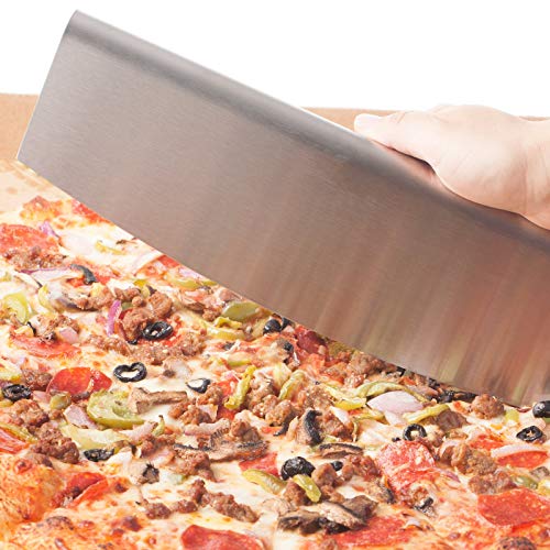 HUJI Stainless Steel Pizza Cutter - 14 inch Rocker Style (1 Pack) - Thumbnail 5