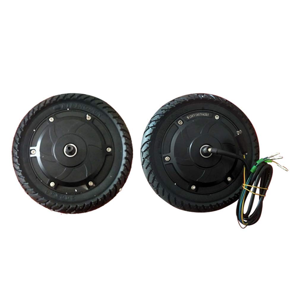 Accesorios para scooter eléctrico, motor Hall sin escobillas de alta potencia de 36 V, 48 V y 350 W, disco de freno de disco, adecuado para el reemplazo del motor de scooter de 8 pulgadas, incluidos l