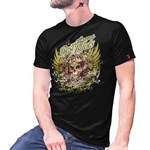 T-shirt Best Pilots USA noir XXXXXL la solution confort grande taille pour fan d'aviation WW2
