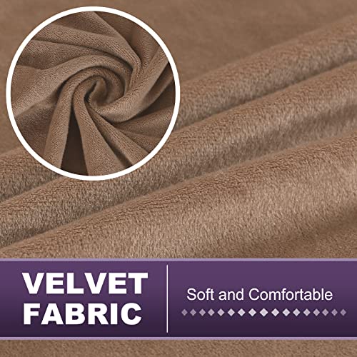 Meille Maison Recliner Sofa Covers Velvet Stretch Reclining Sofa Slipcovers For 3 Cushion Couch Cover Sofa Cover Furniture Protector With Elastic Bottom Soft Washable (3 Pieces, Camel) (Mmcyhrr03C4) #TOP2