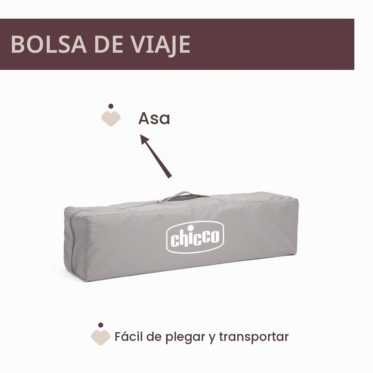 Chicco Open Box Square para bebés y niños pequeños desde el nacimiento hasta los 15 kg, plegable y compacto, con alfombrilla de juego, ventanas de malla, 4 asas y bolsa de viaje, gris