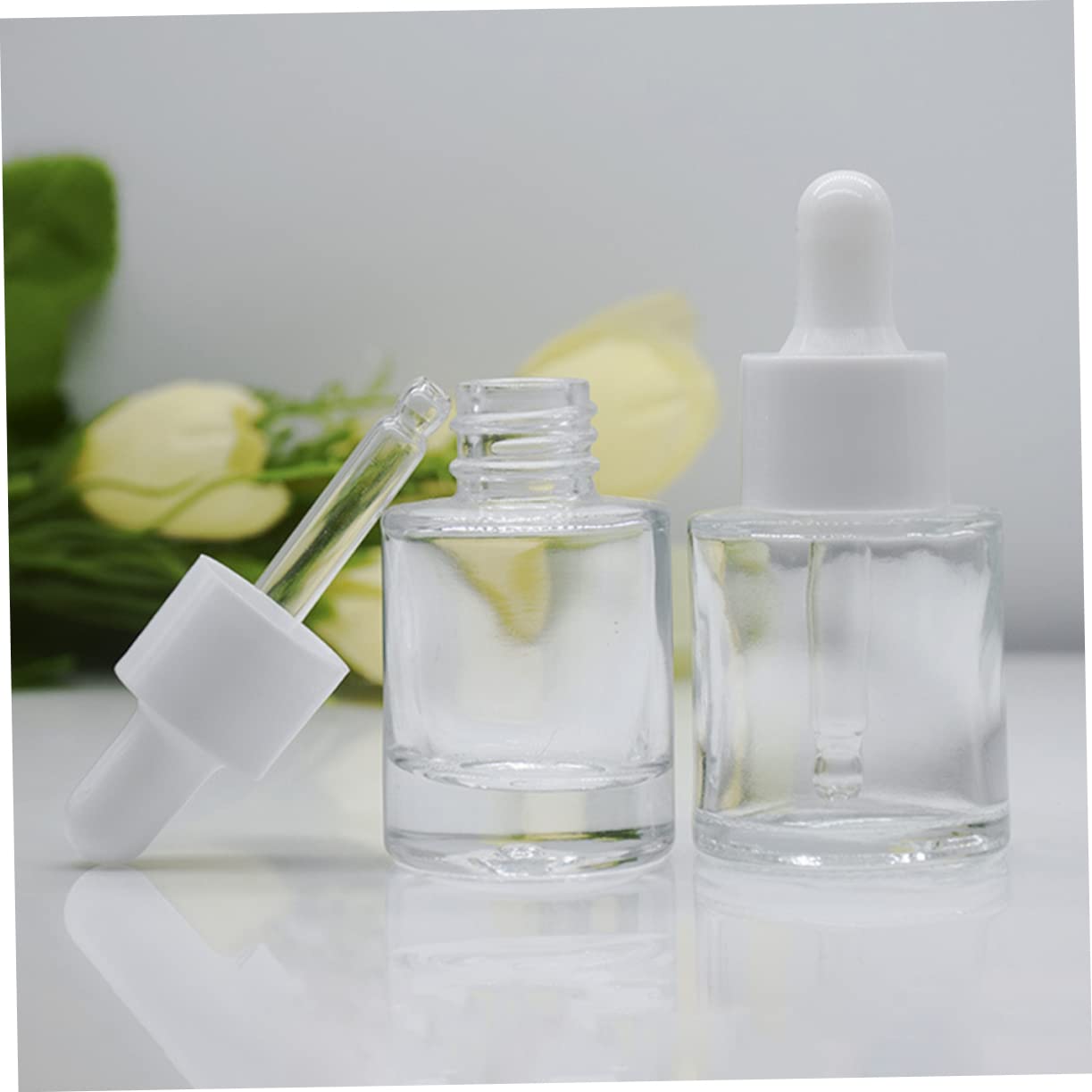 Housoutil 20piezas Botellas Cuentagotas Vidrio Transparente Unidades Frascos Aromaterapia