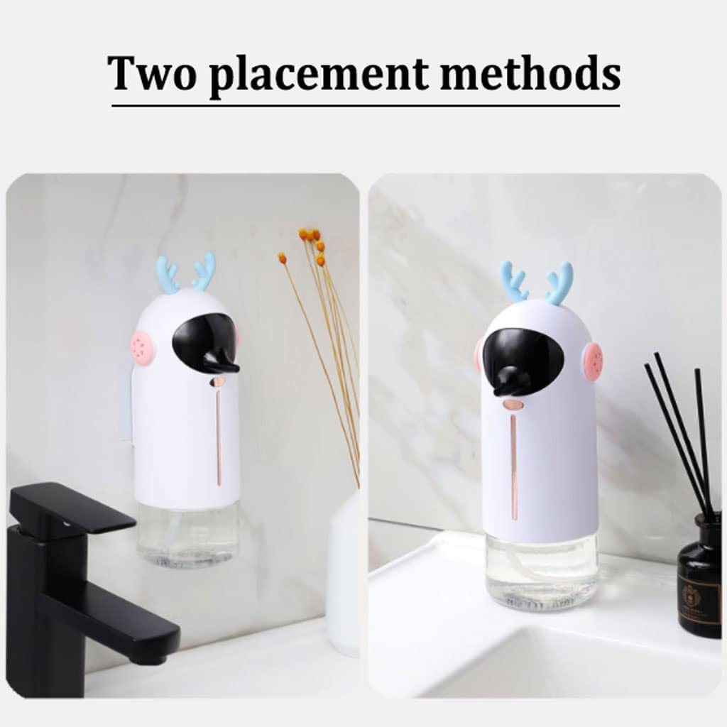 Dispenser di Sapone schiumogeno Automatico Dispenser di lozioni touchless a Forma di Cervo Dispenser di lozioni di Sapone per Montaggio a Parete riutilizzabili per detersivo Liquido per Le Mani
