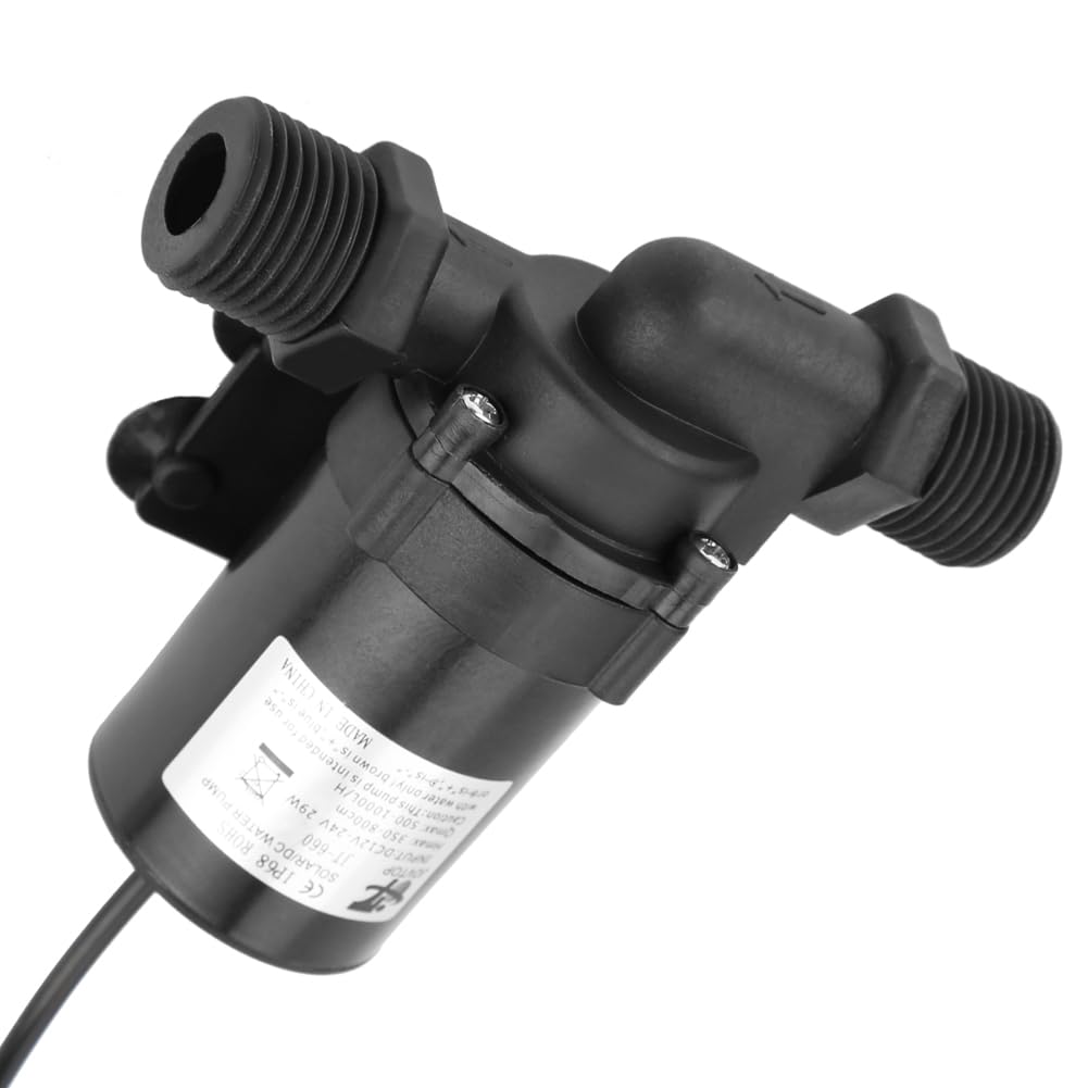 JT-660D-24 Bomba de Agua sin Escobillas de 24V DC, Bomba de Agua Sumergible Ecológica de Bajo Ruido para Calentador de Agua Solar