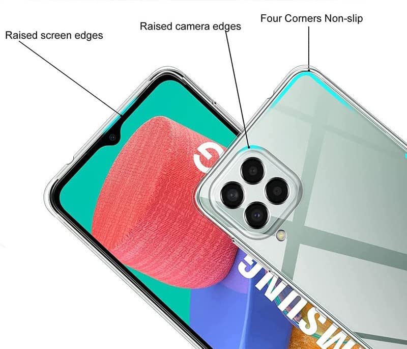 Image of Dashmesh Shopping Mobile Back Case Cover for Samsung Galaxy M33 5G (Soft Silicone Transparent)