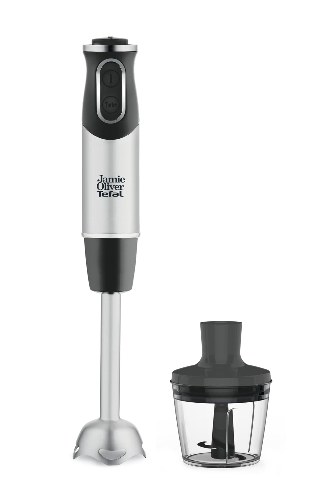 Tefal HB65JD Jamie Oliver Stabmixer, 1000 Watt, Zerkleinerer-Aufsatz, Edelstahl-Pürierstab, Spülmaschinengeeignet
