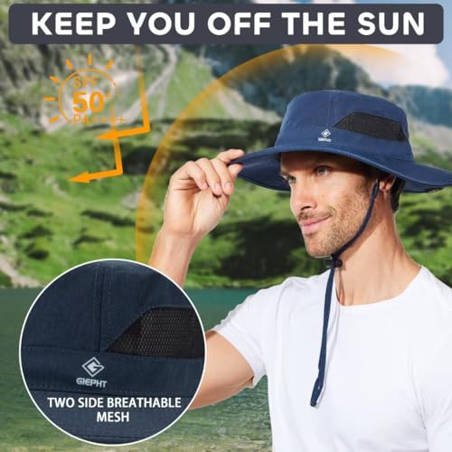 Image of Fishing Hat for Mens Sun Hat Wide Brim Bucket Hat SPF UV Protection XL XXL Large Size Big Head Hiking Beach Safari