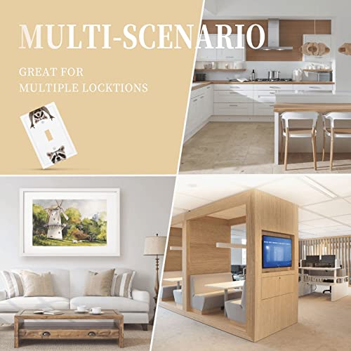 Cute Animals Raccoon Faceplate Switchplate 1 Gang Single Toggle Wall Plate Decoraive Light Switch Cover Kids Boys Girls Bedroom Playroom Nursery Decorate Jumbo Size #TOP7