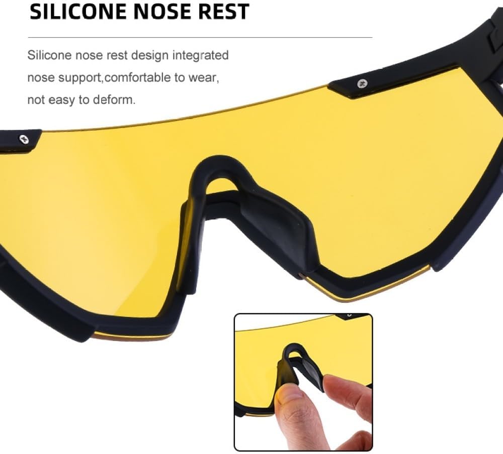 Sports Sunglasses Men Women Brand Fashion Oversized One- Piece Sun Glasses Male Wrap Around Goggles