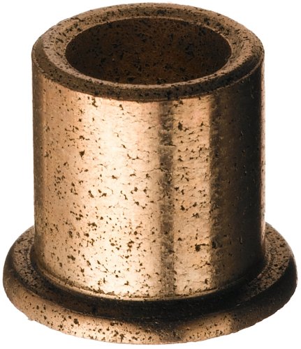 Oilite Sintered Bronze Flanged Sleeve Bearing5F593 3/32" ID x 5/16" OD x 7/64" Length (Pack of 10)