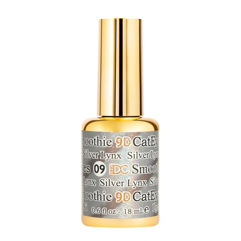 DND DC 9D Cat Eye Gel Polish Silver Lynx 0.6 OZ