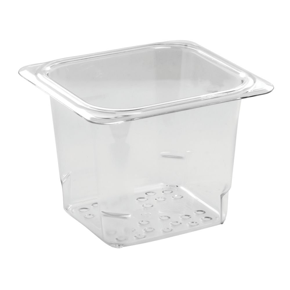 Cambro Manufacturing 65CLRCW135 Camwear Food Pan Colander Sixth Size Clear 5'' (1 Each)
