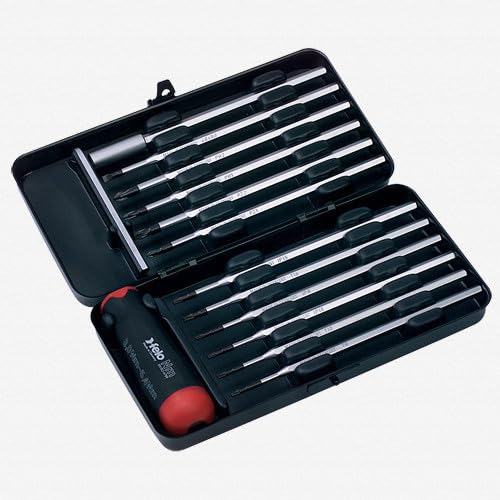 Felo Torx and Torx Plus Torque Limiting Screwdriver Set, 3.0-5.4 Nm, 14 Pieces